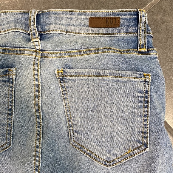 Ellen Capri High Rise Distressed Frayed Hem Straight leg jean Eco size 2 - Picture 7 of 11